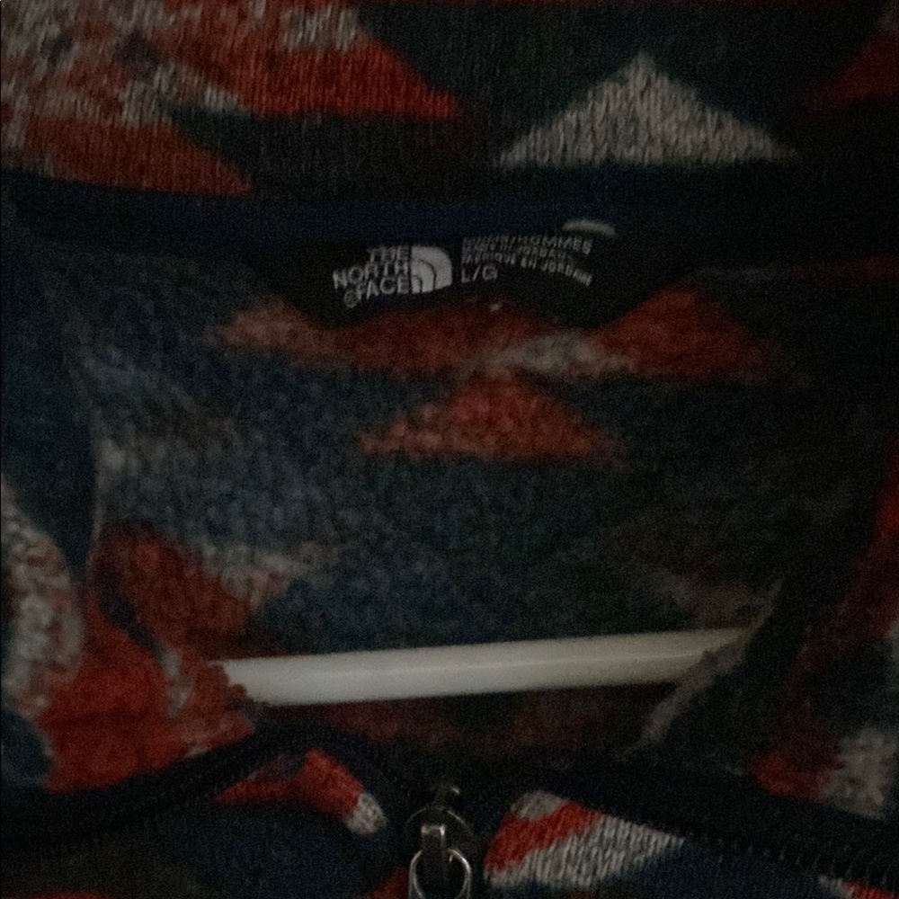 The North Face Red and Blue Zip Up Sweater